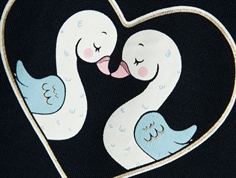 Name It dark sapphire heart swan sweatshirt